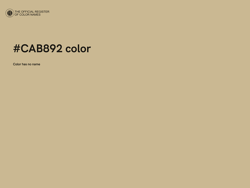 #CAB892 color image