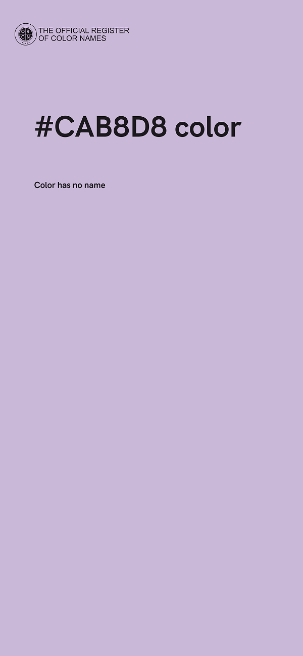 #CAB8D8 color image