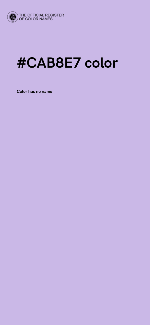 #CAB8E7 color image