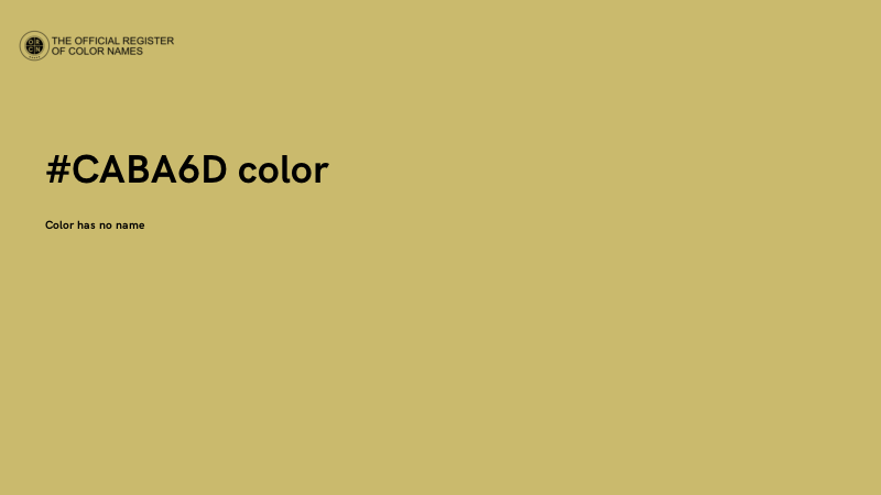 #CABA6D color image
