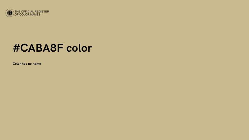 #CABA8F color image