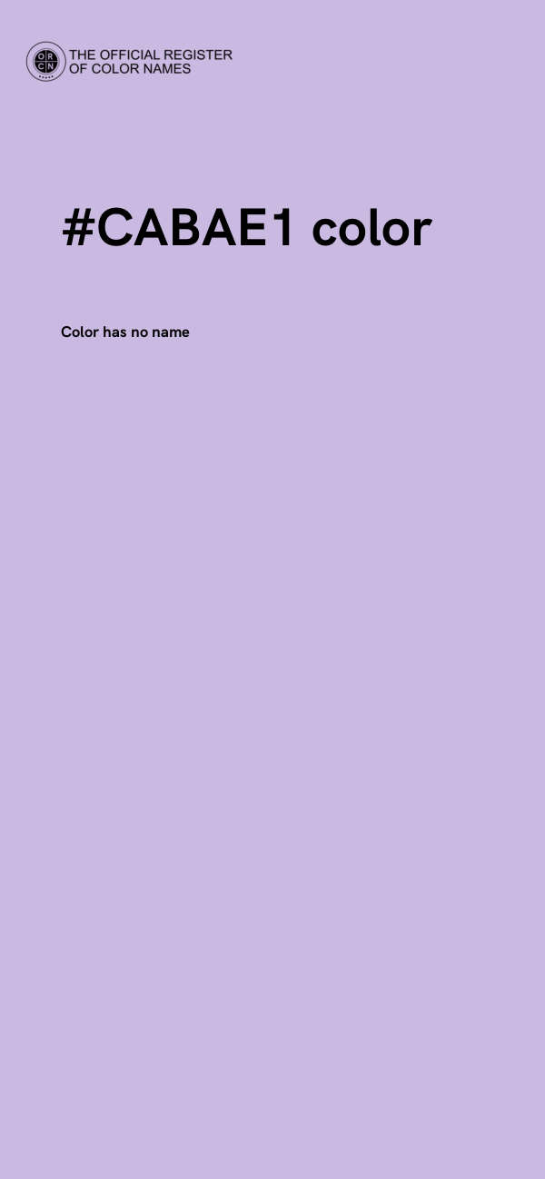 #CABAE1 color image
