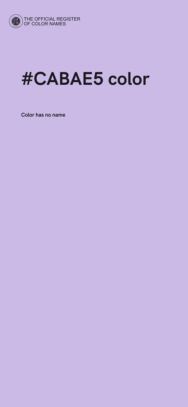 #CABAE5 color image