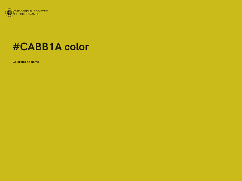 #CABB1A color image