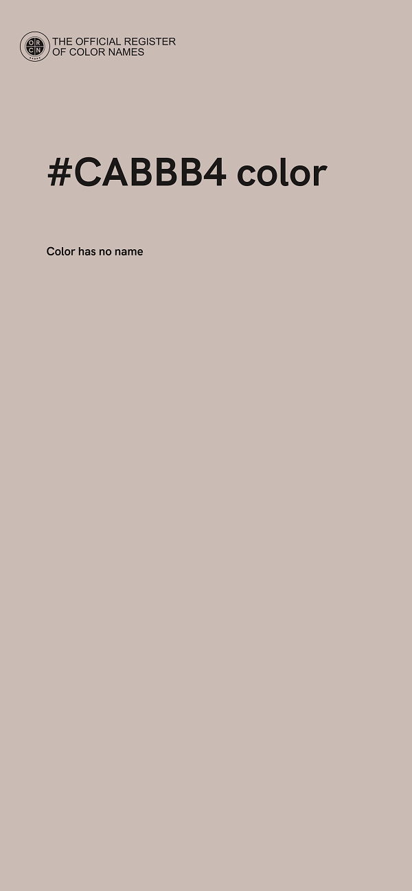 #CABBB4 color image