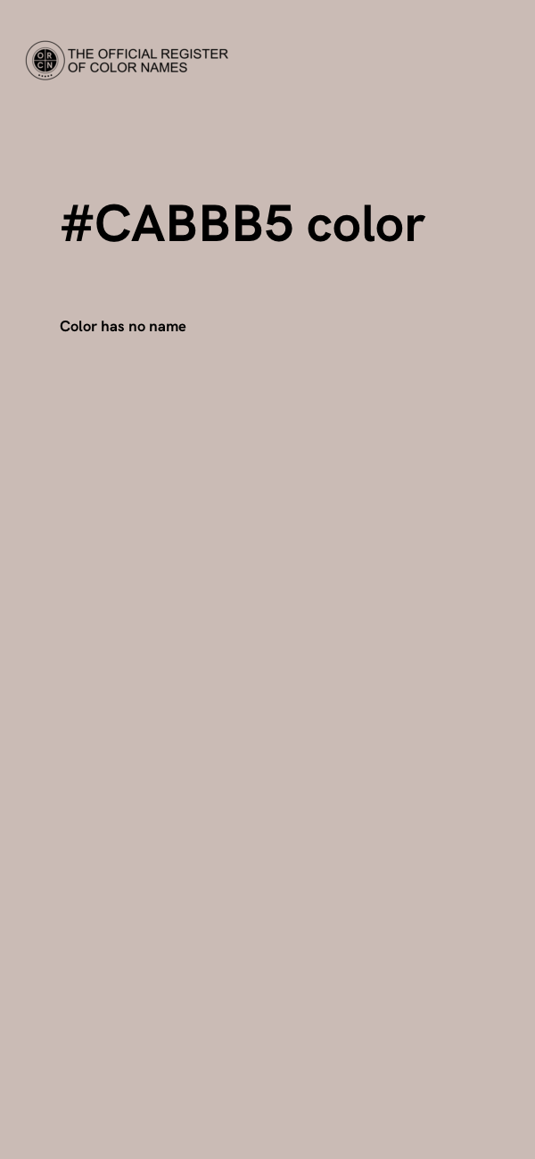 #CABBB5 color image