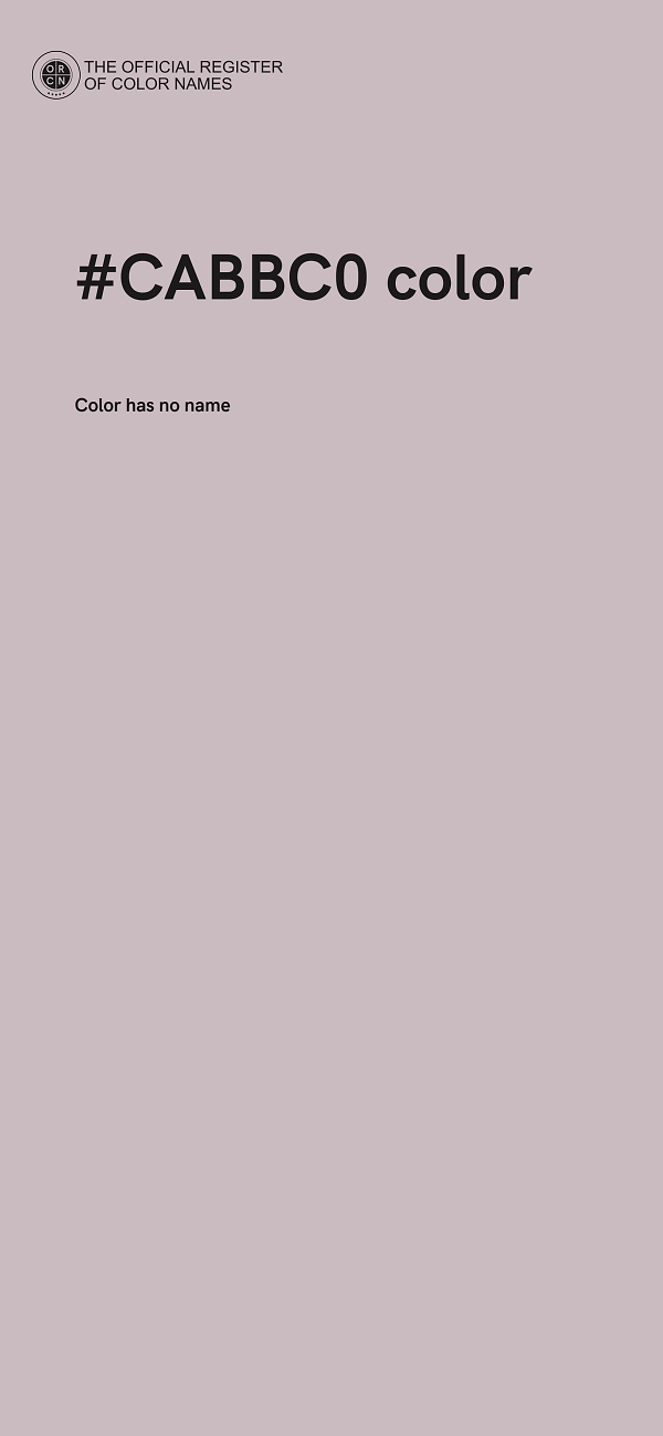 #CABBC0 color image