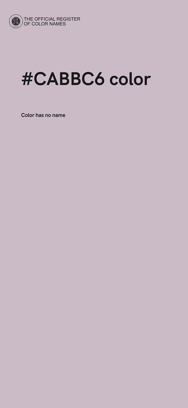 #CABBC6 color image