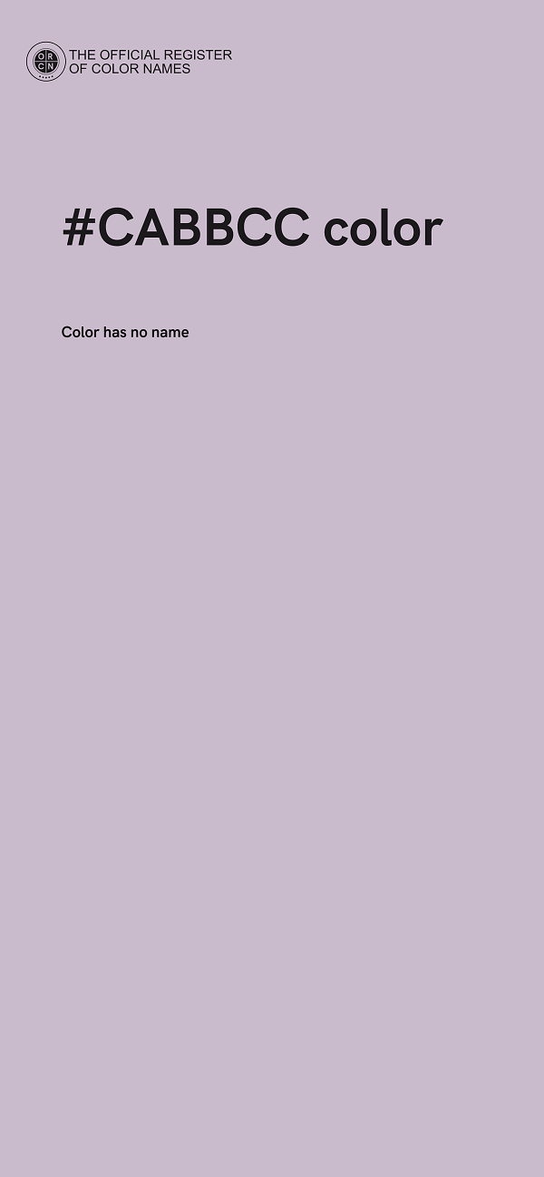 #CABBCC color image