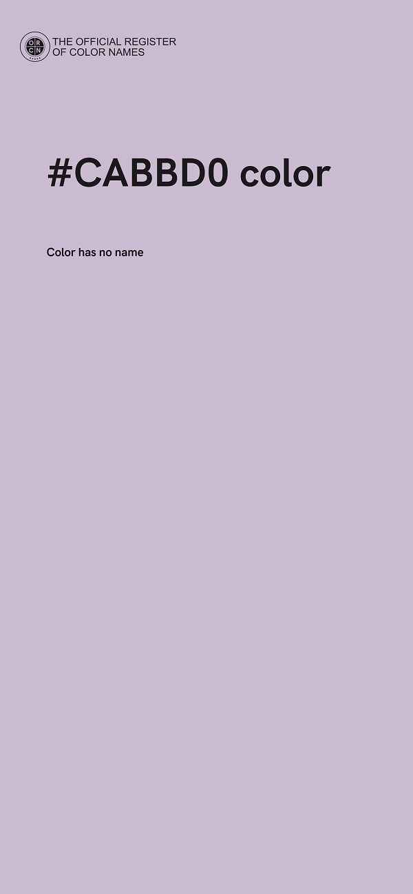 #CABBD0 color image