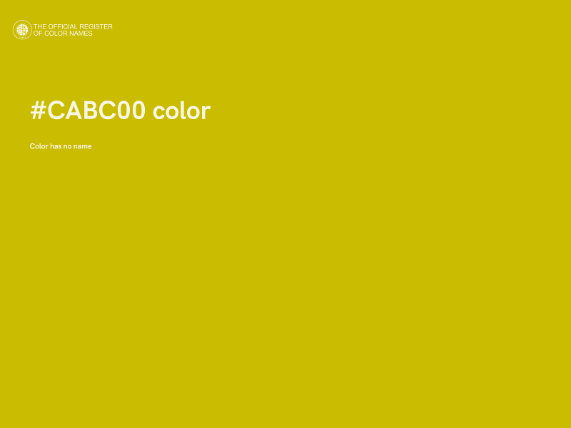 #CABC00 color image