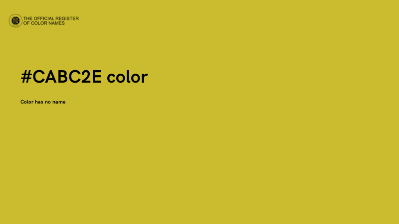 #CABC2E color image