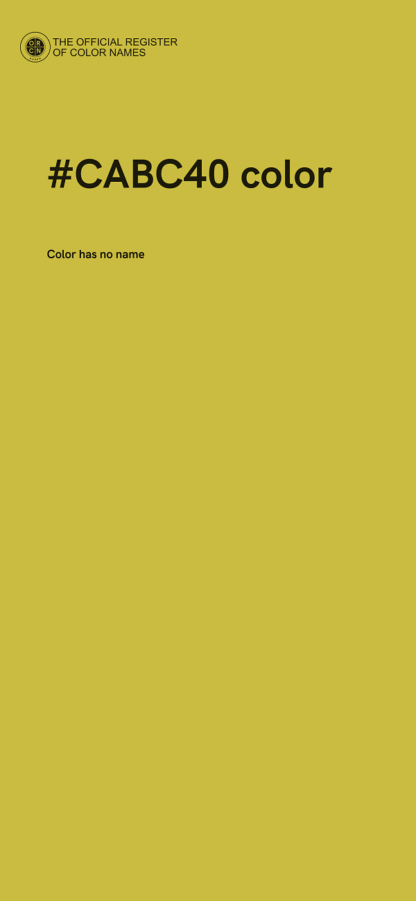 #CABC40 color image