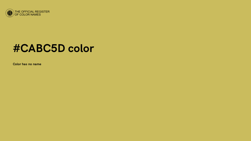#CABC5D color image