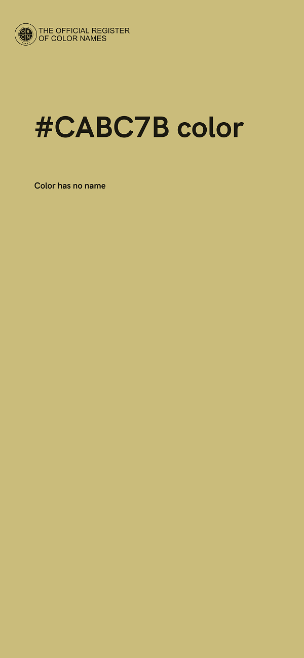 #CABC7B color image