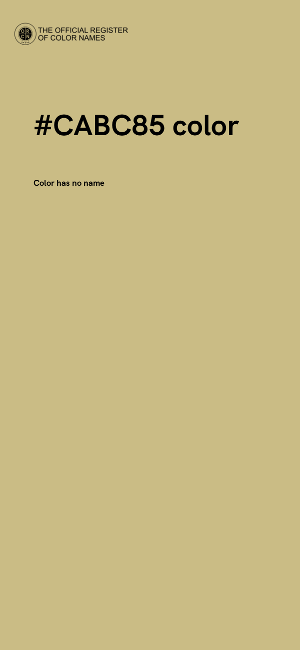 #CABC85 color image