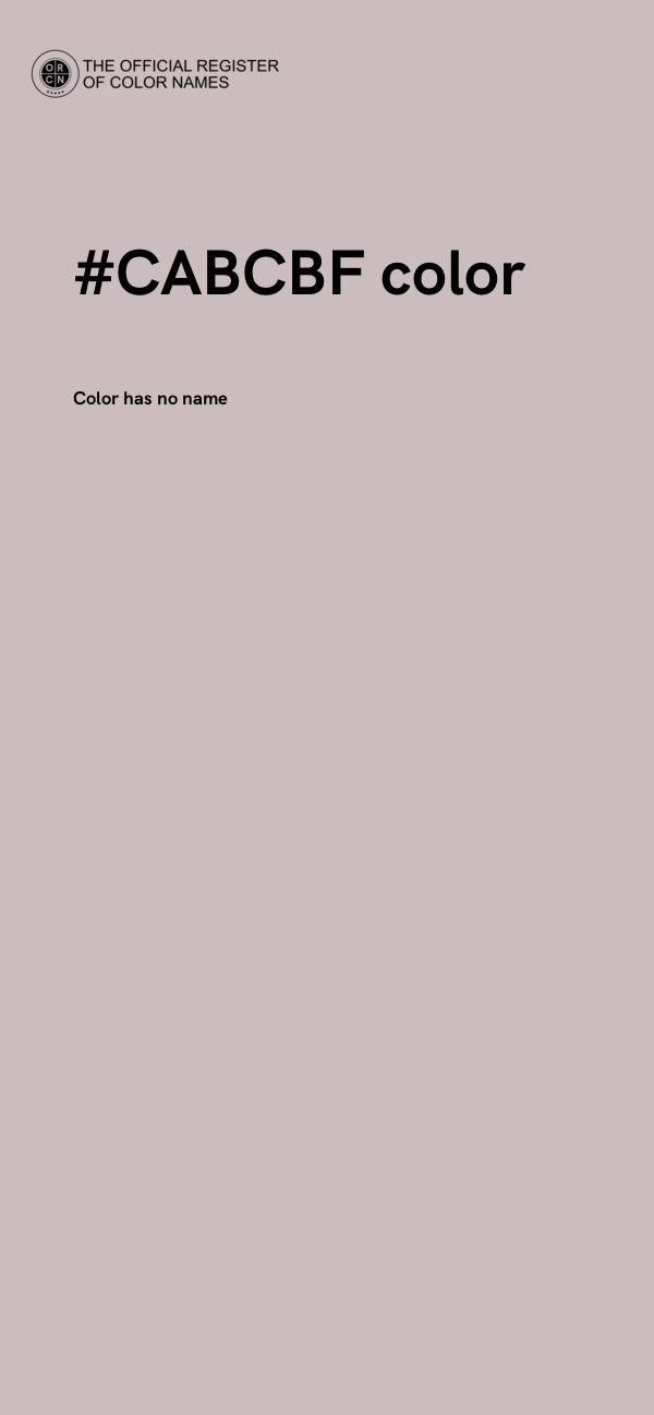 #CABCBF color image