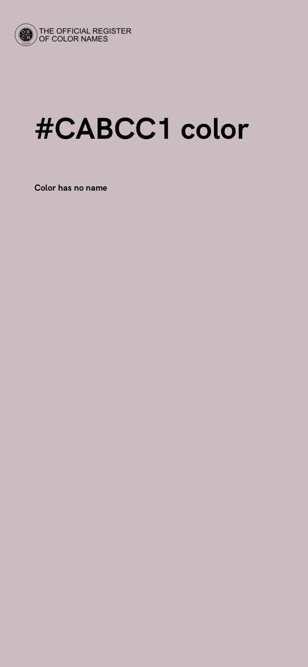 #CABCC1 color image