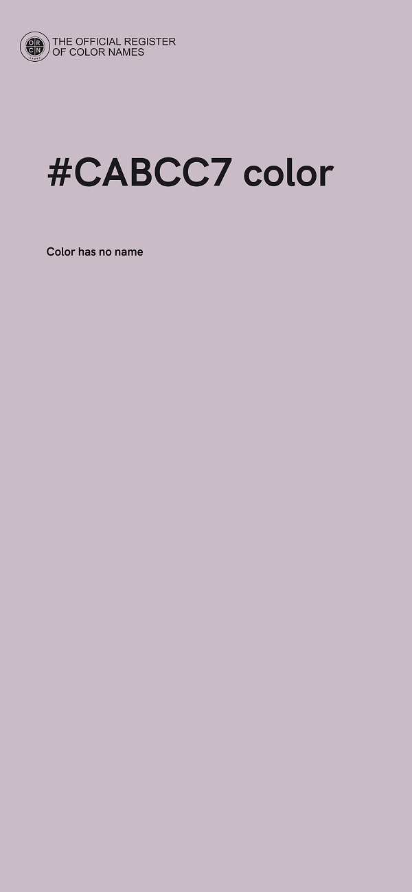 #CABCC7 color image