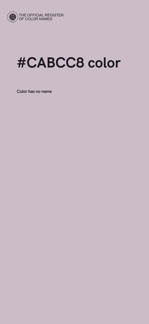 #CABCC8 color image