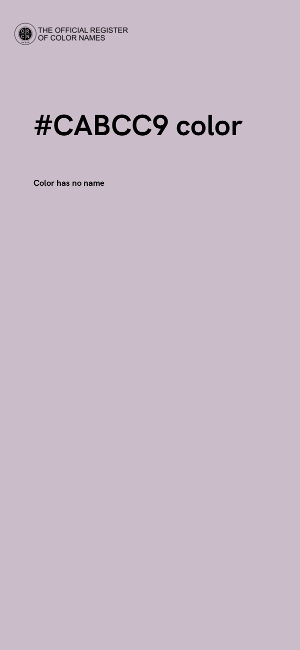#CABCC9 color image