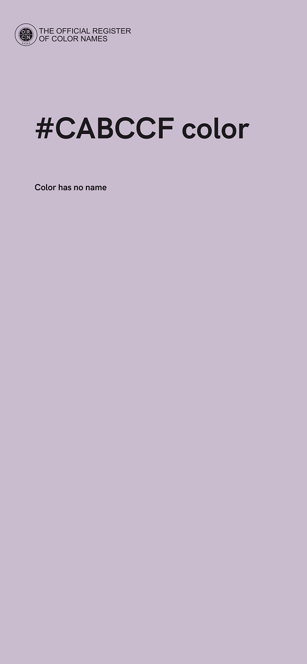 #CABCCF color image