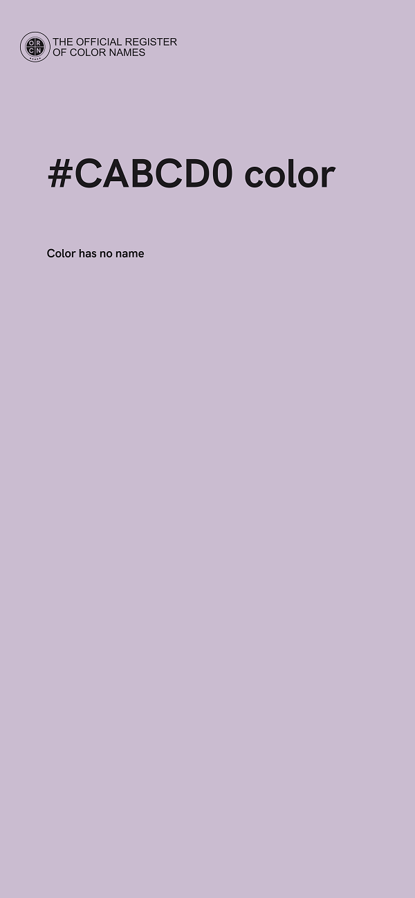 #CABCD0 color image