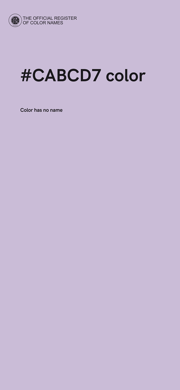 #CABCD7 color image