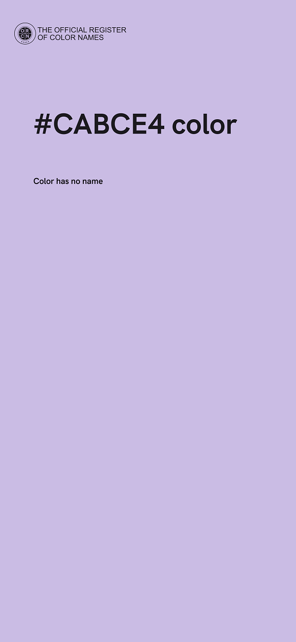 #CABCE4 color image