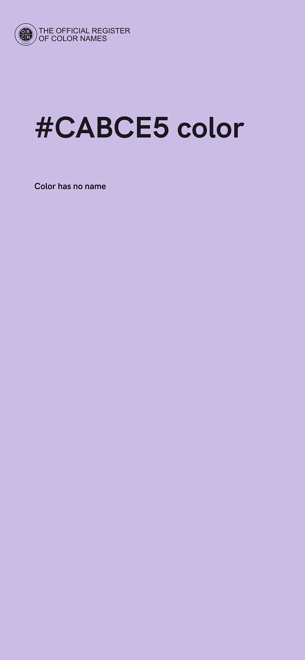 #CABCE5 color image