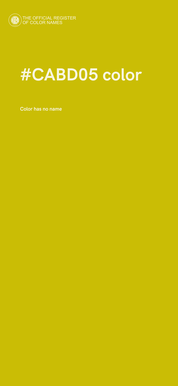 #CABD05 color image