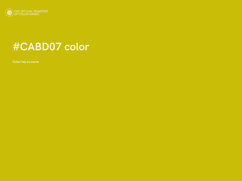 #CABD07 color image