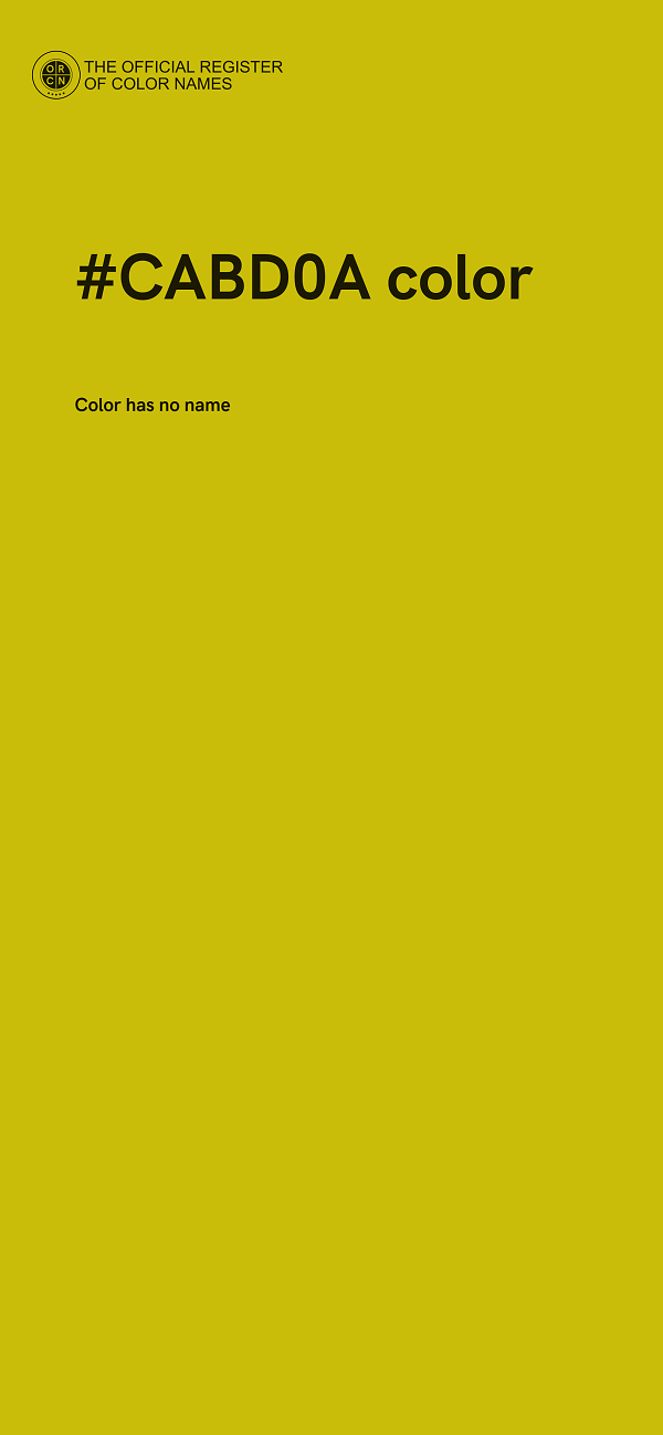 #CABD0A color image