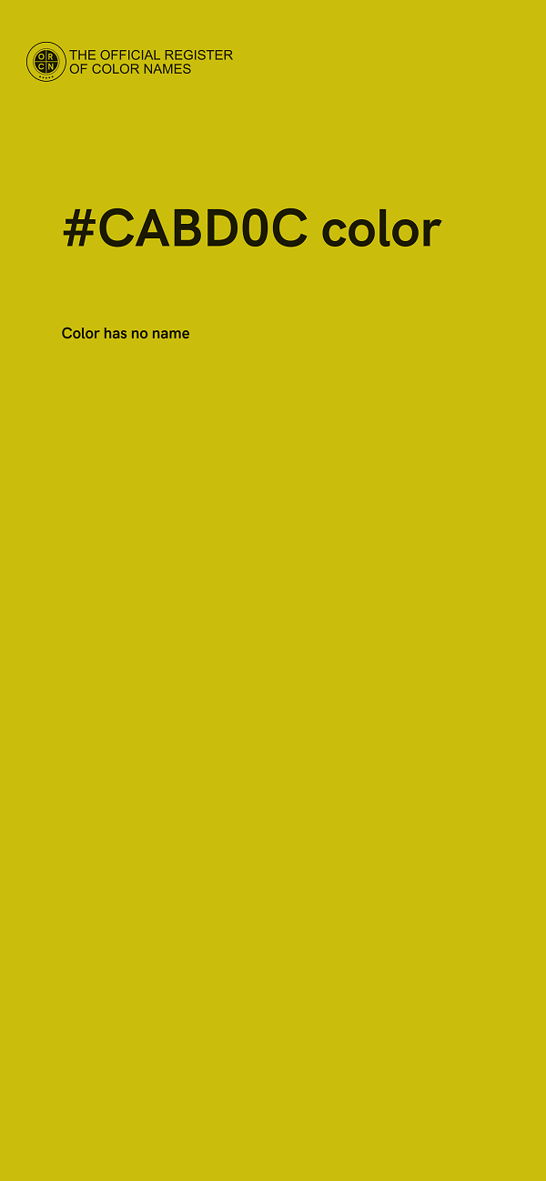 #CABD0C color image
