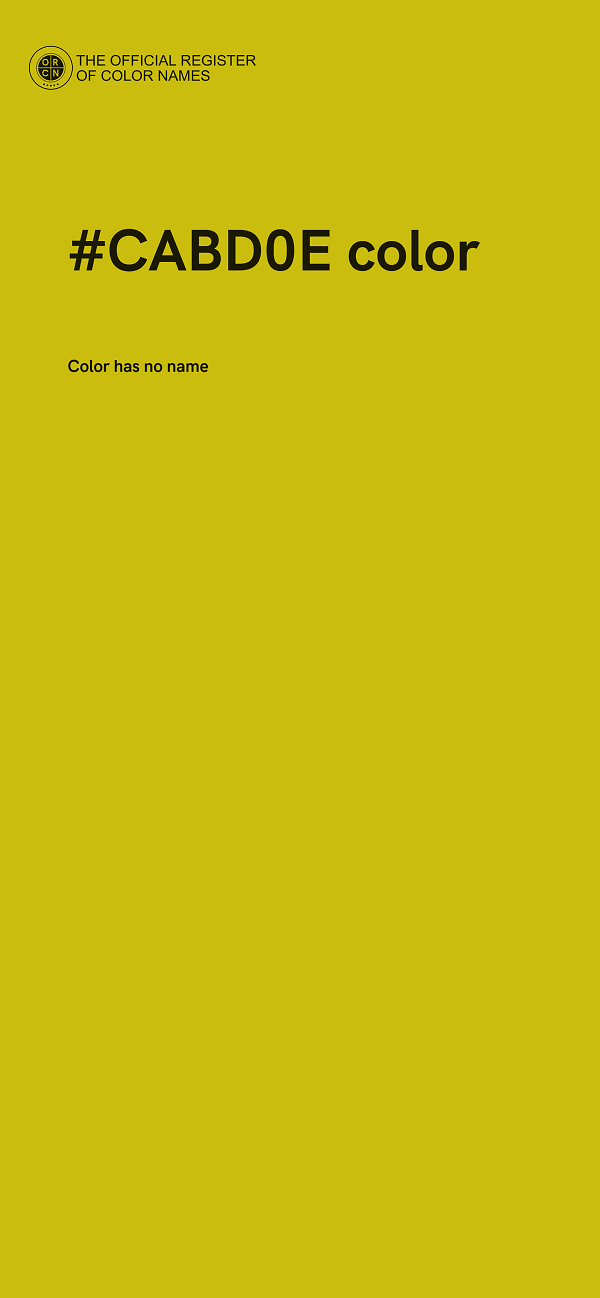 #CABD0E color image