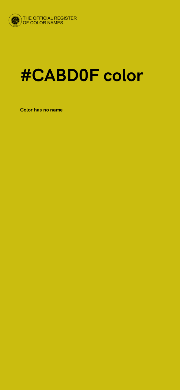 #CABD0F color image