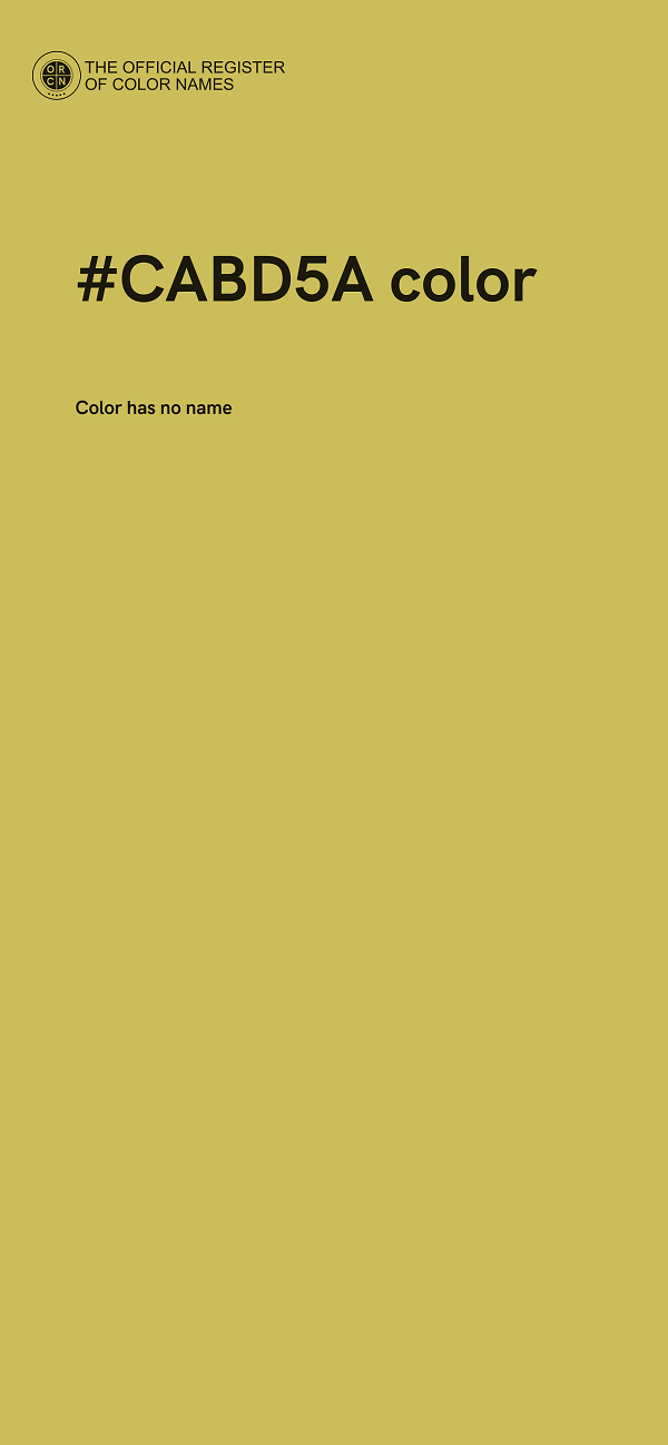 #CABD5A color image