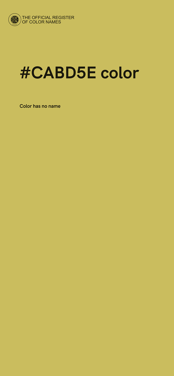 #CABD5E color image