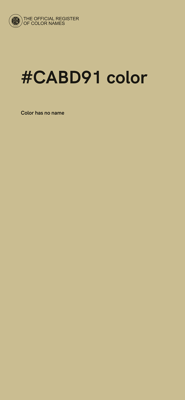#CABD91 color image