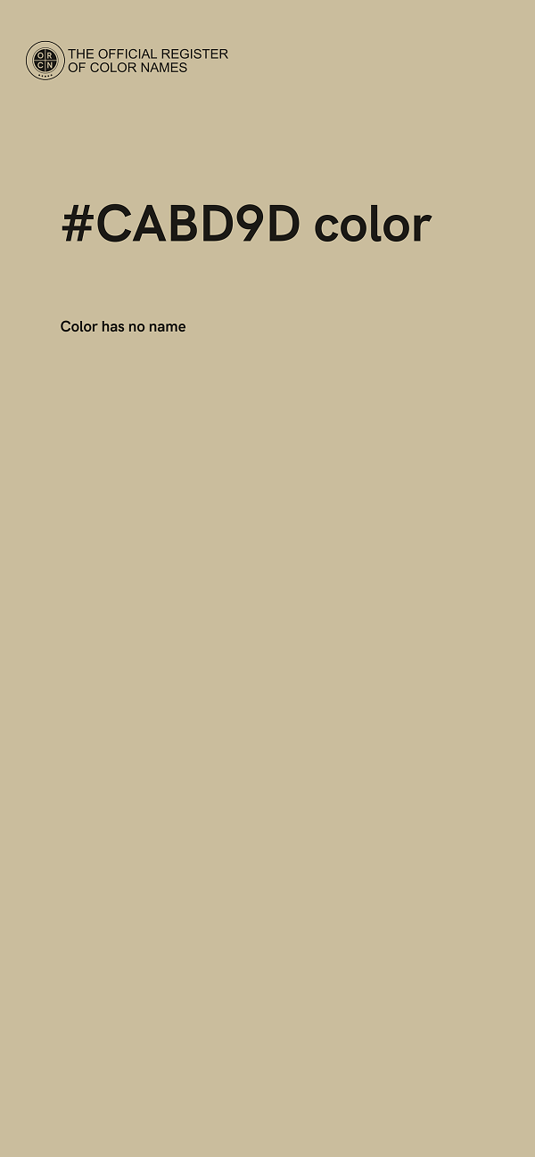 #CABD9D color image