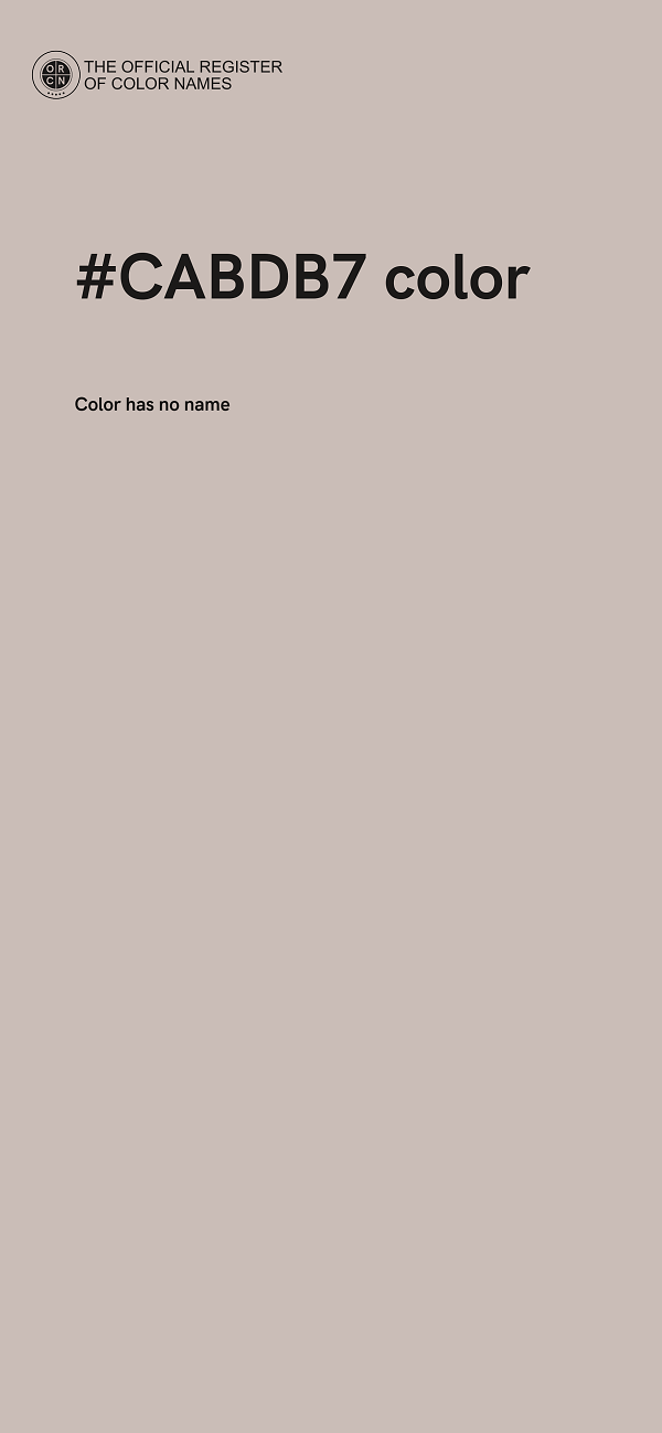 #CABDB7 color image