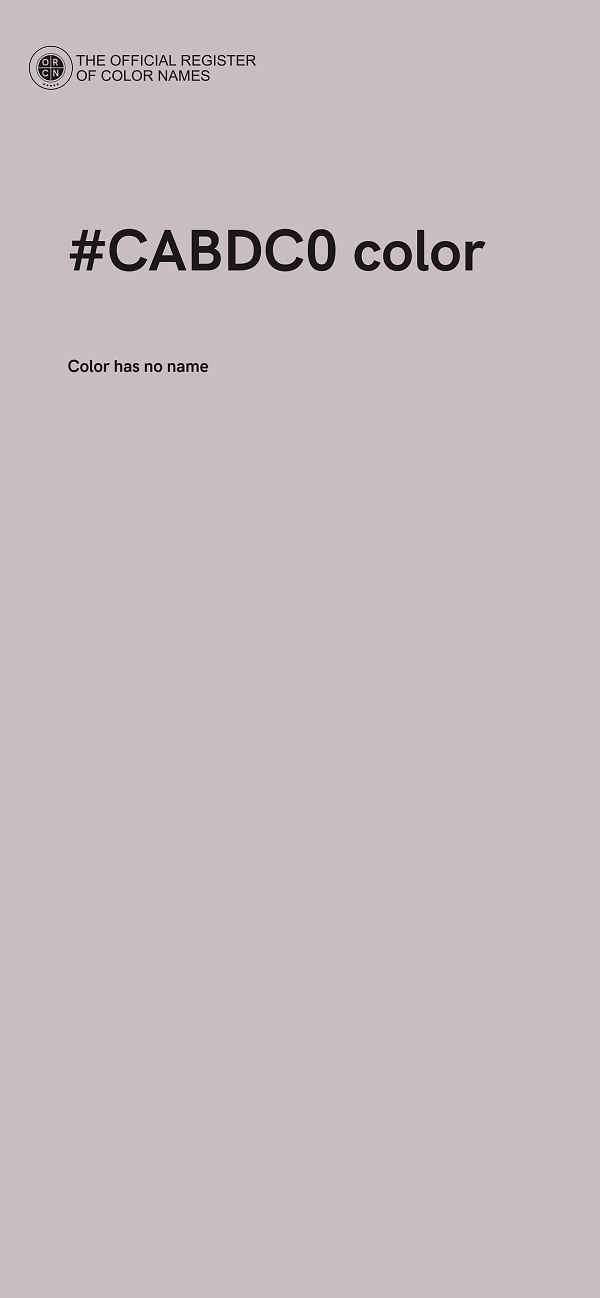 #CABDC0 color image