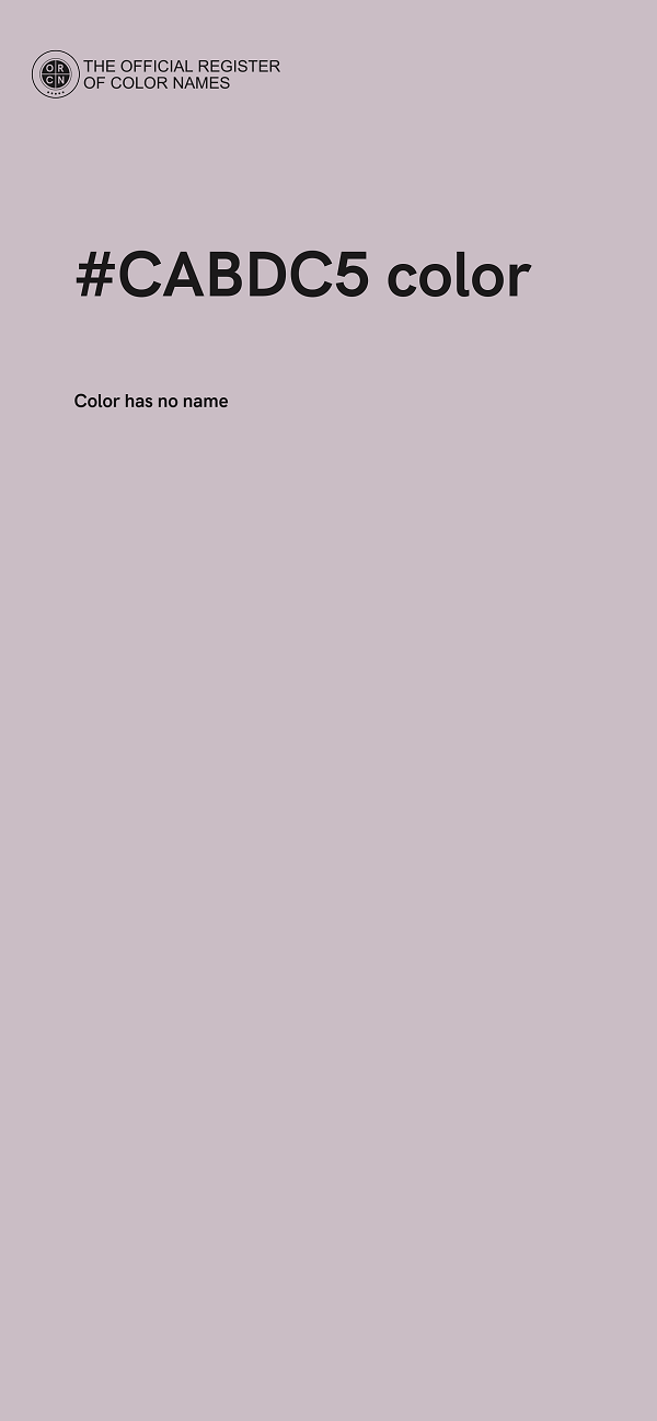 #CABDC5 color image