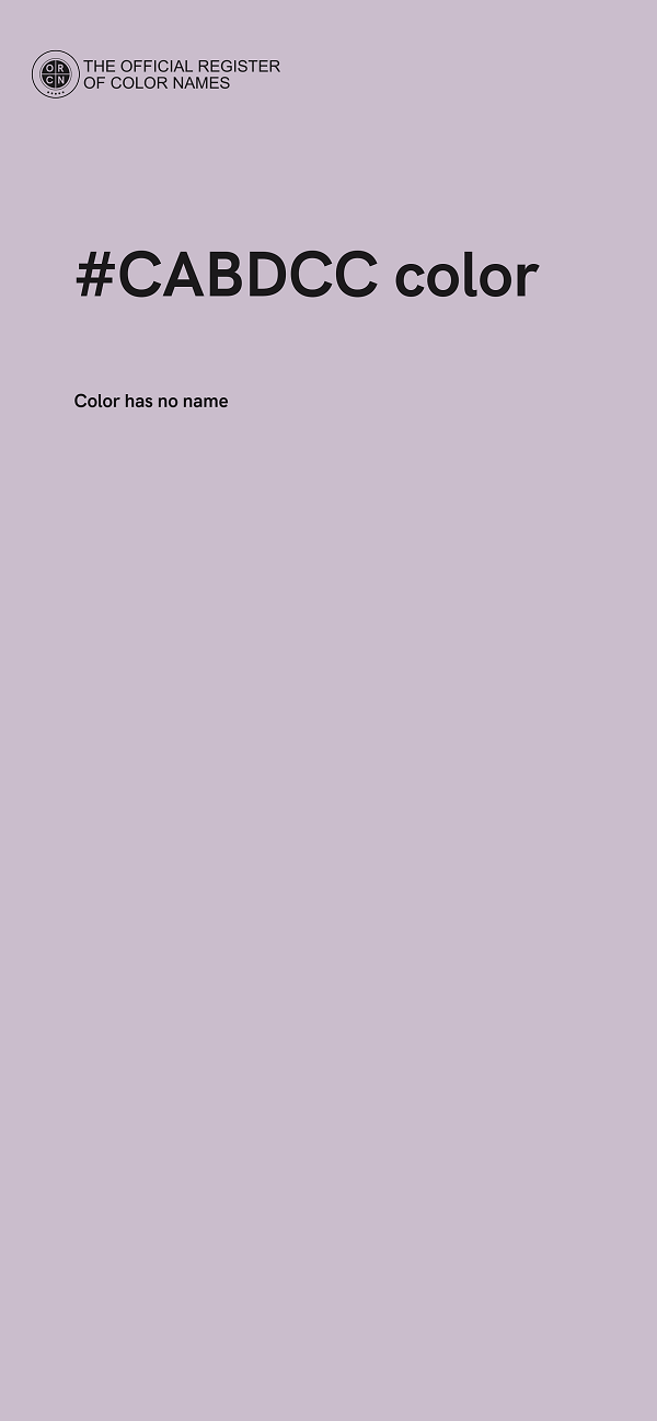 #CABDCC color image