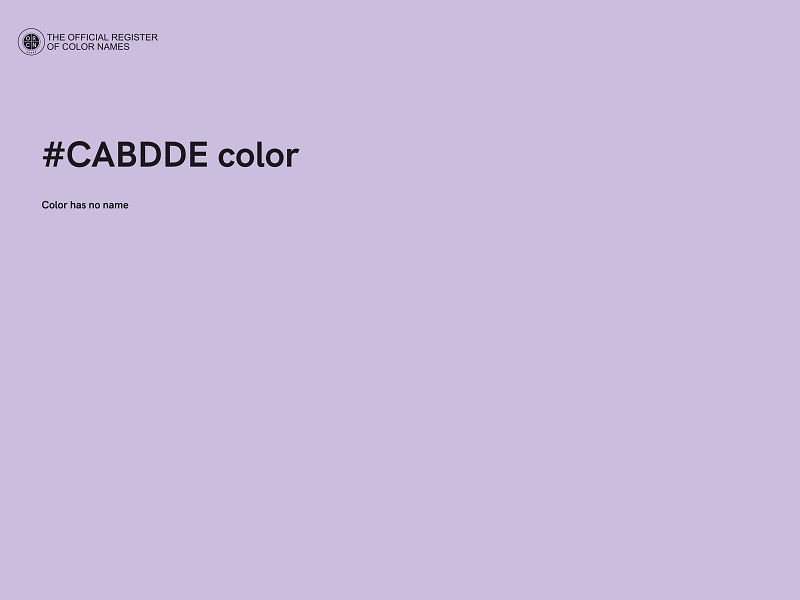 #CABDDE color image