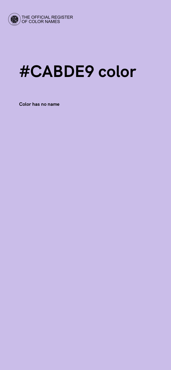 #CABDE9 color image