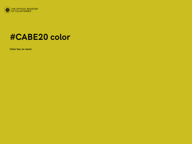 #CABE20 color image