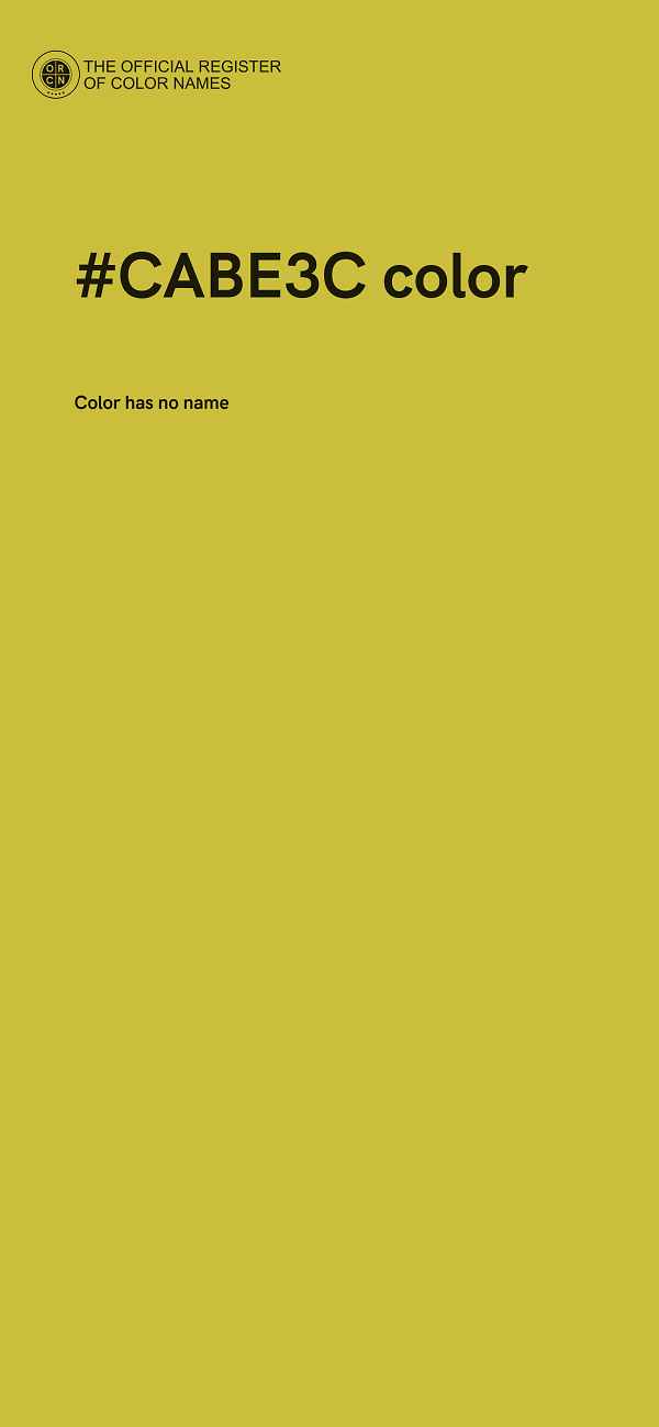 #CABE3C color image