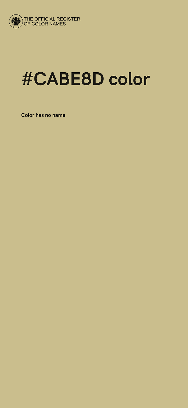 #CABE8D color image
