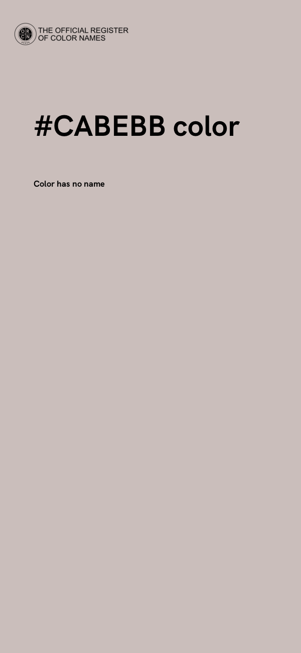 #CABEBB color image